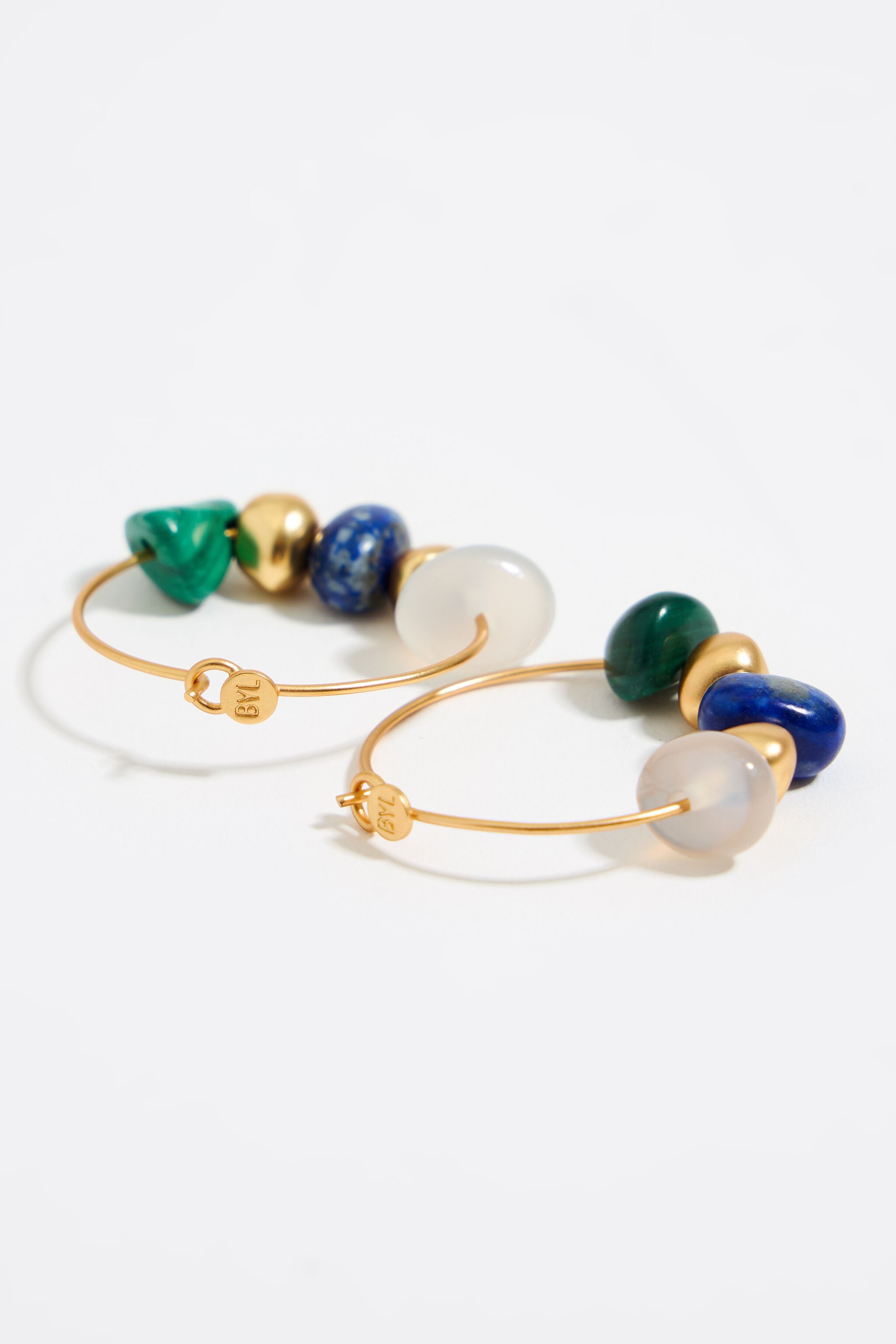 Shop Rubans Gold Plated Handcrafted Crystal Stone Hoop Earrings Online at  Rubans