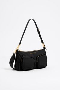 Crossbodytas klein nylon zwart