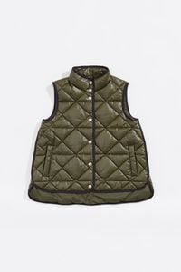 Short khaki padded vest