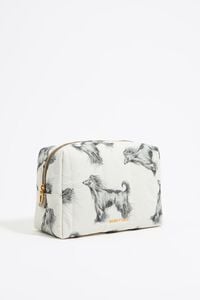 Neceser grande nylon print Galgo Lápiz gris