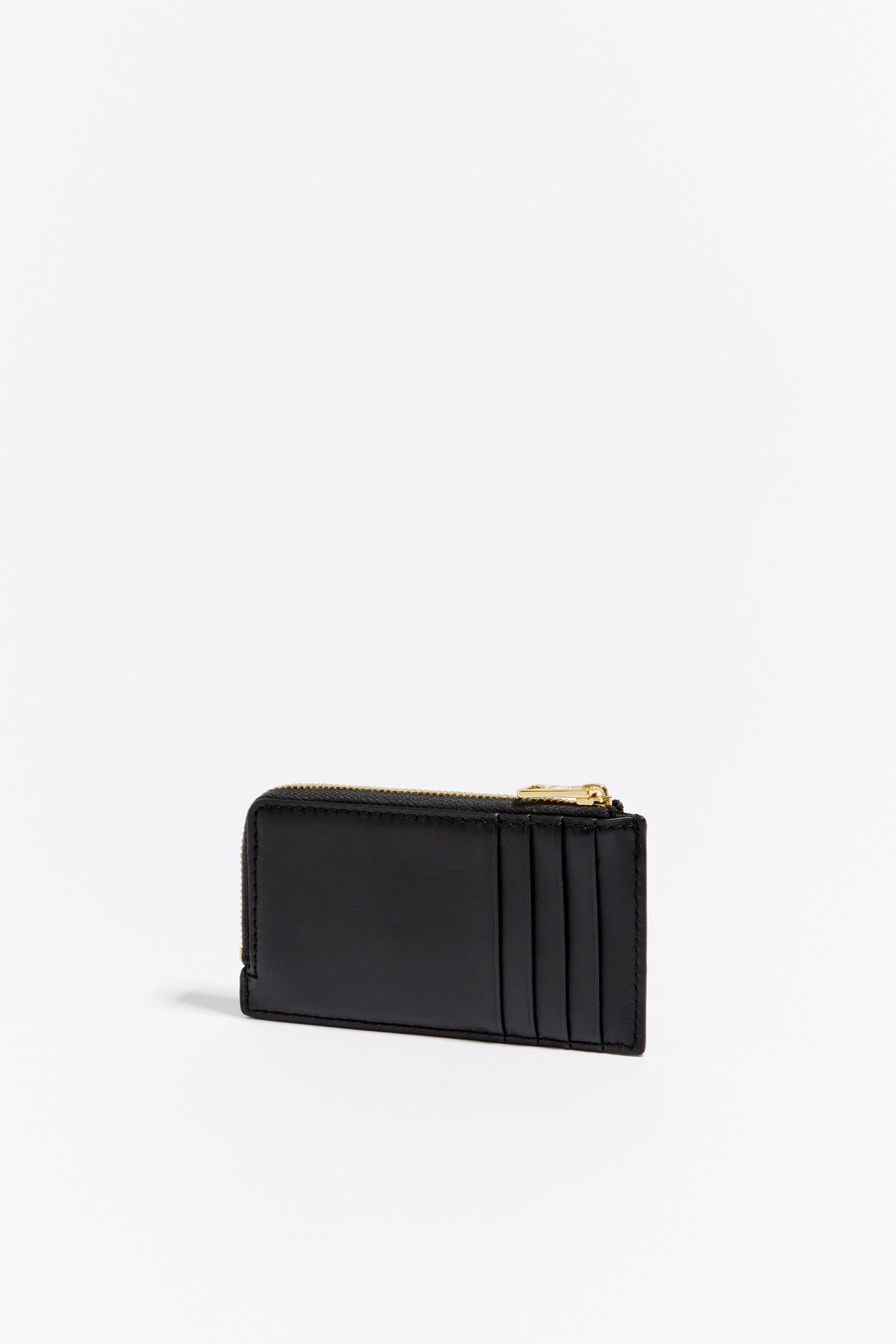 Black leather rectangular coin purse