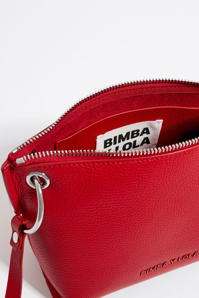 Leather crossbody bag Bimba y Lola Red in Leather - 34870992