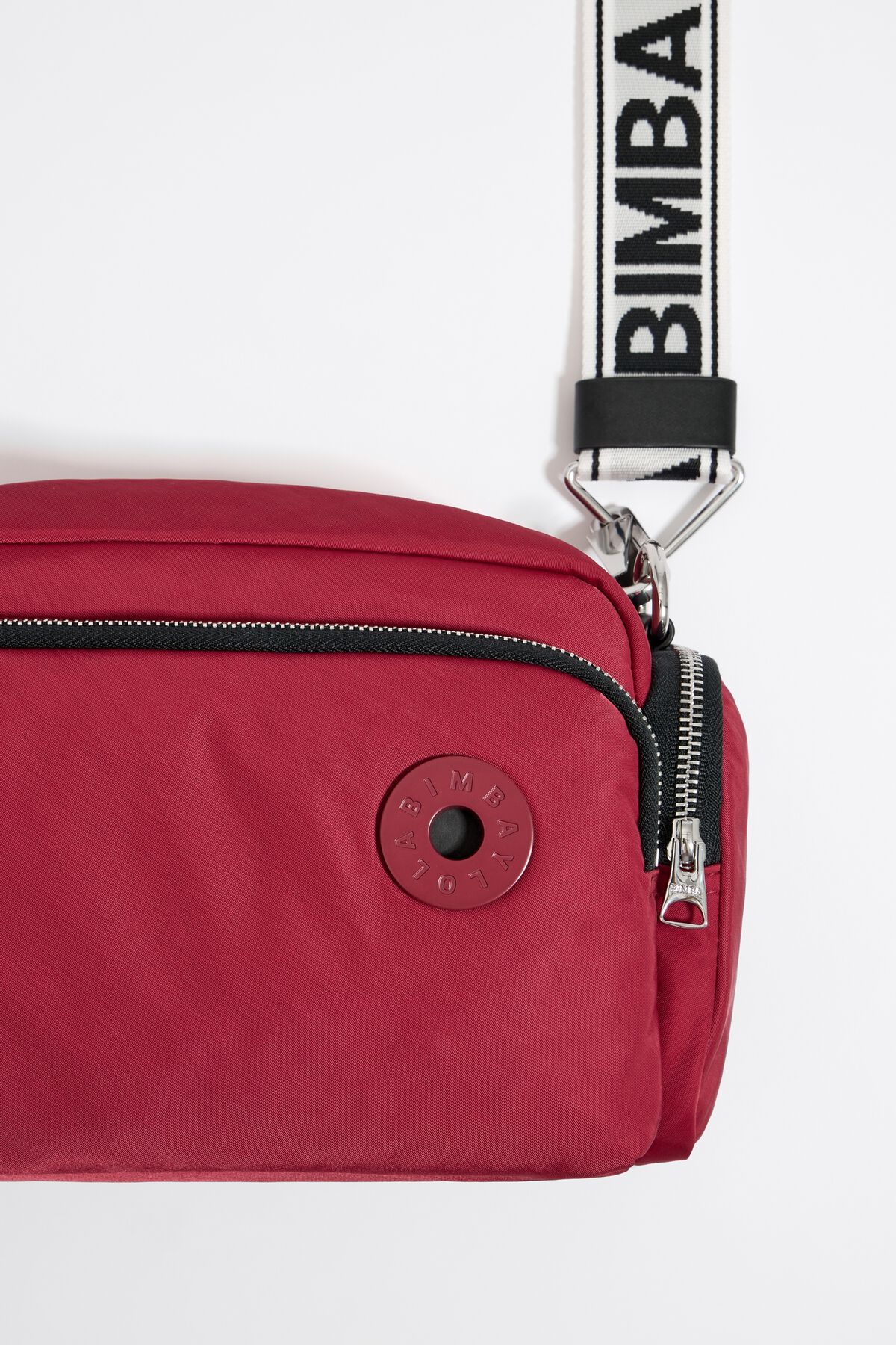 bimba y lola, small red bag, crossbody bag, leather bag