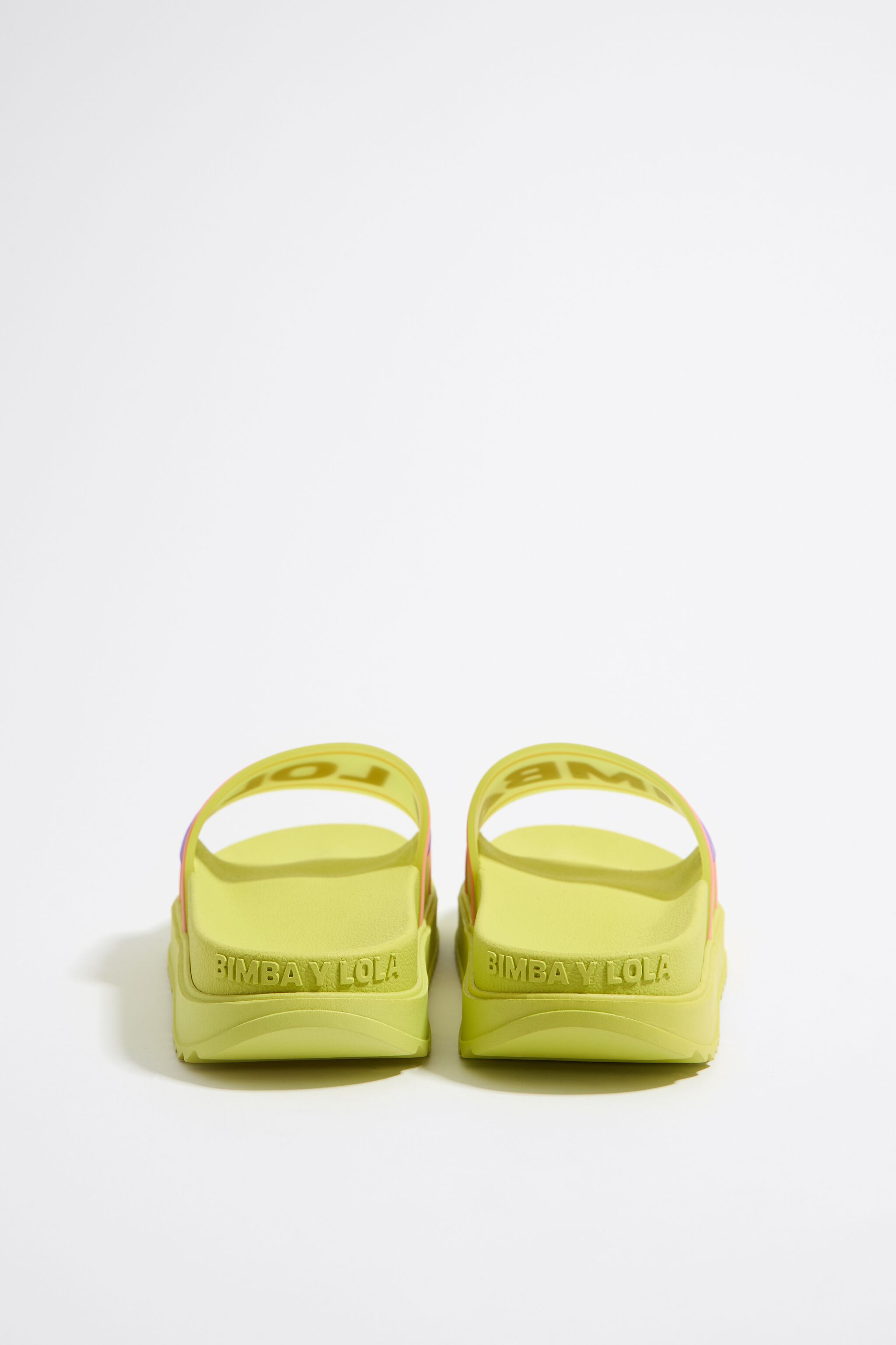 Yellow logo platform flip-flop