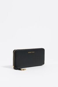 Black leather horizontal wallet