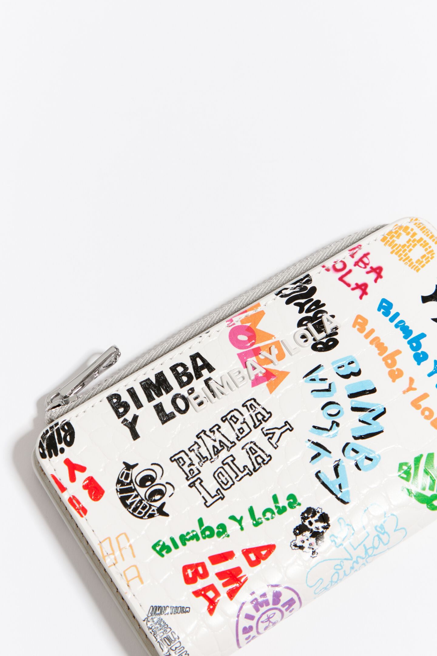 Bimba Y Lola Logo-Print Crocodile-Effect Wallet