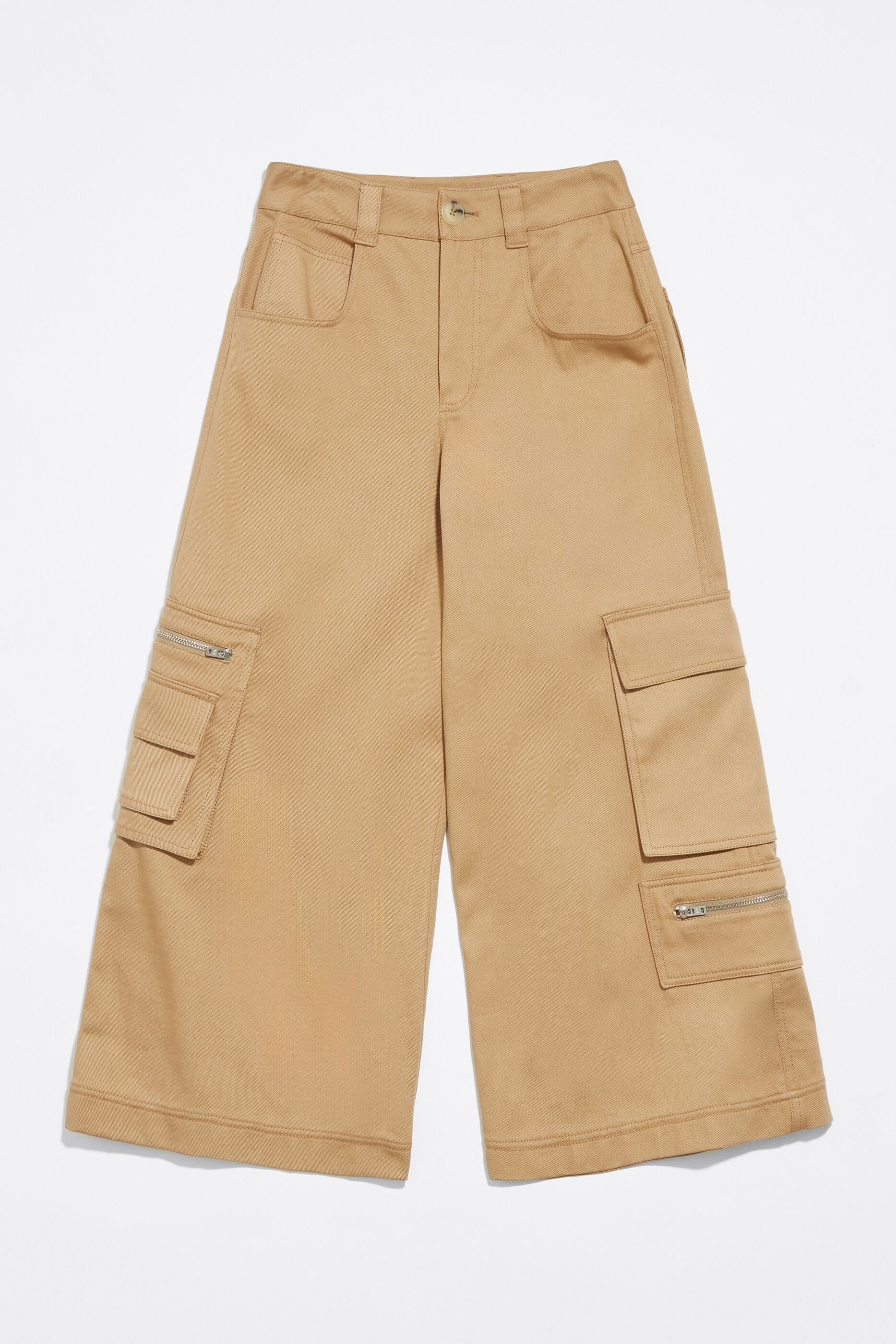 Camel cargo trousers