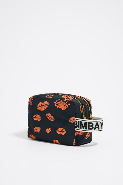 Bimba Y Lola Logo-lettering Graphic-print Makeup Bag in Black