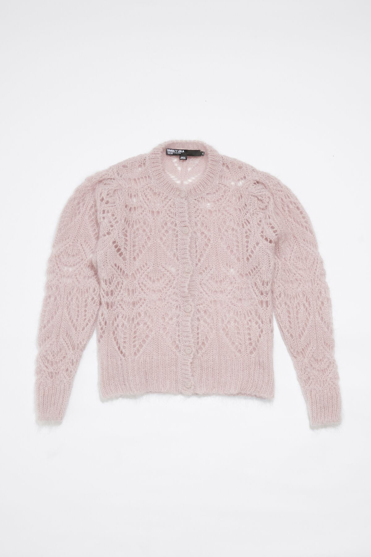 Mohair Cardigan Pink For Women - Clothingta