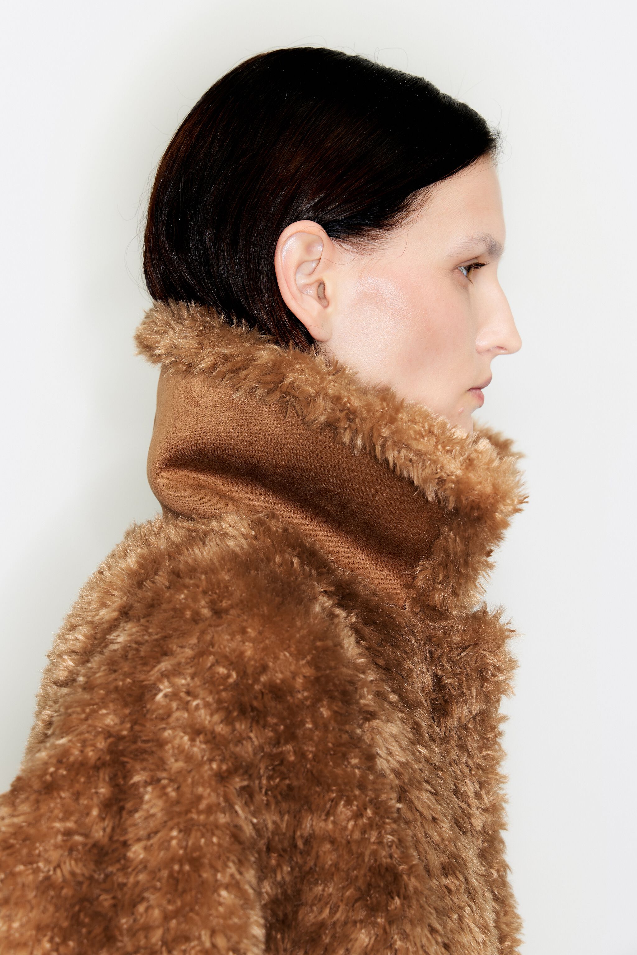 Fur discount coat camel