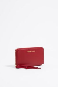 Red leather horizontal wallet