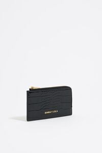 Black mock croc card holder/coin purse