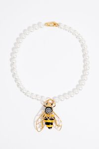 Bee pearl necklace