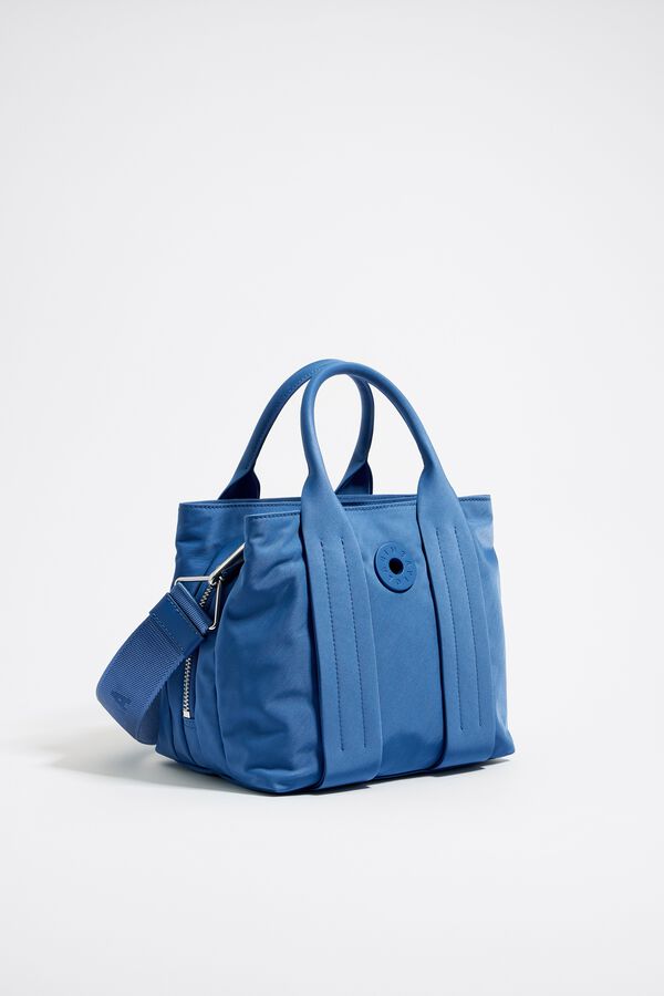 Bimba Y Lola Small Chimo-logo Tote Bag in Blue