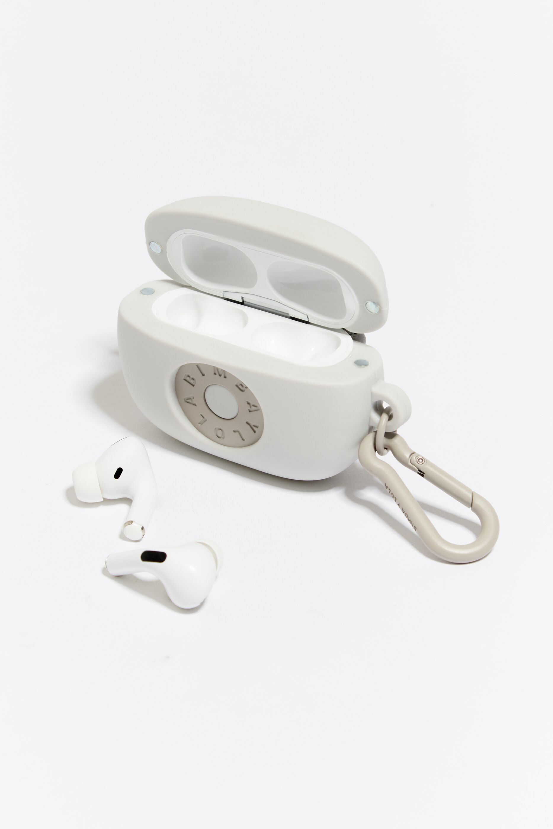 Taupe logo silicone AirPods Pro case