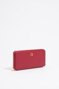 Red leather horizontal wallet