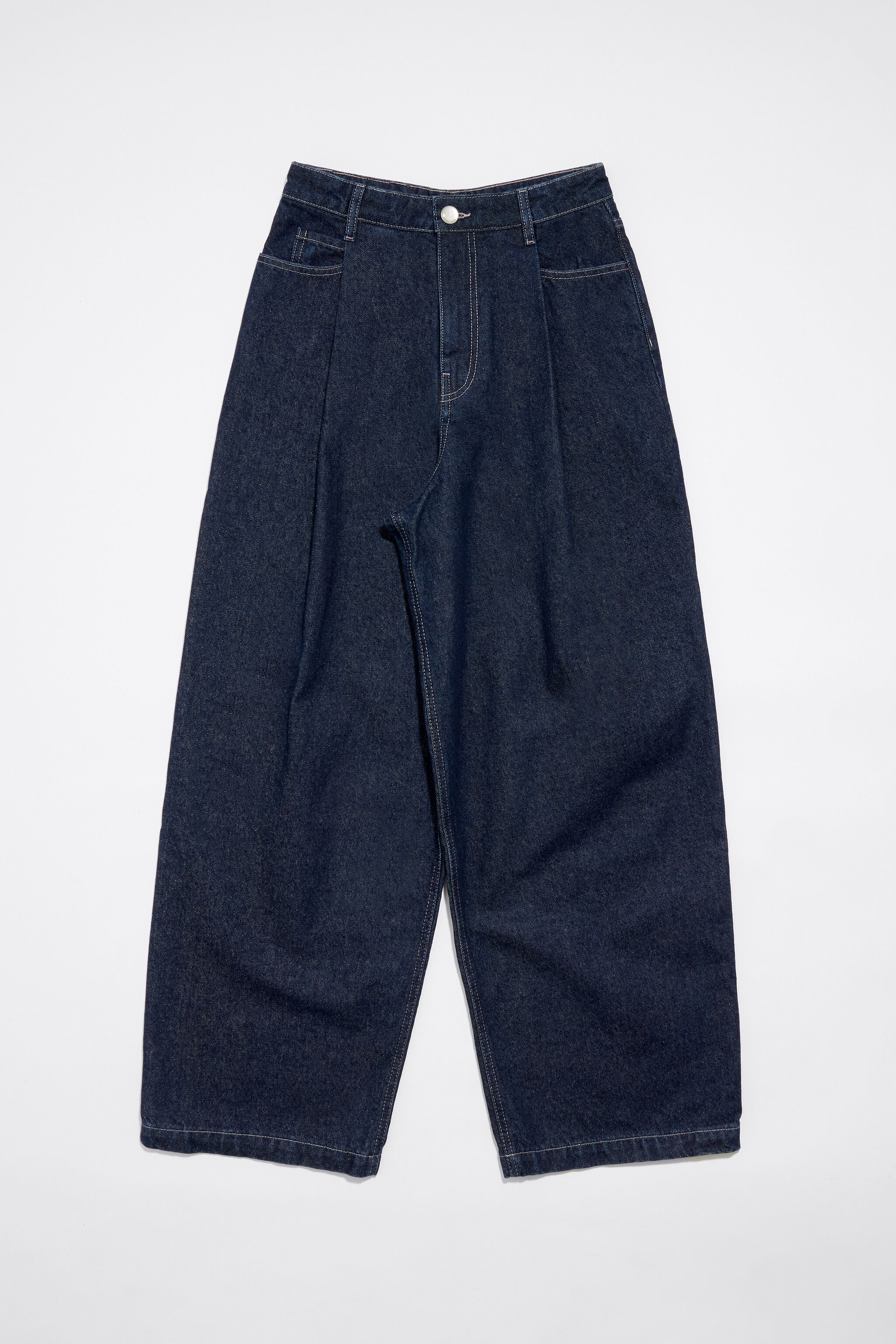LE CULOTTIER vintage wide leg sailor jeans dungaree deep blue denim