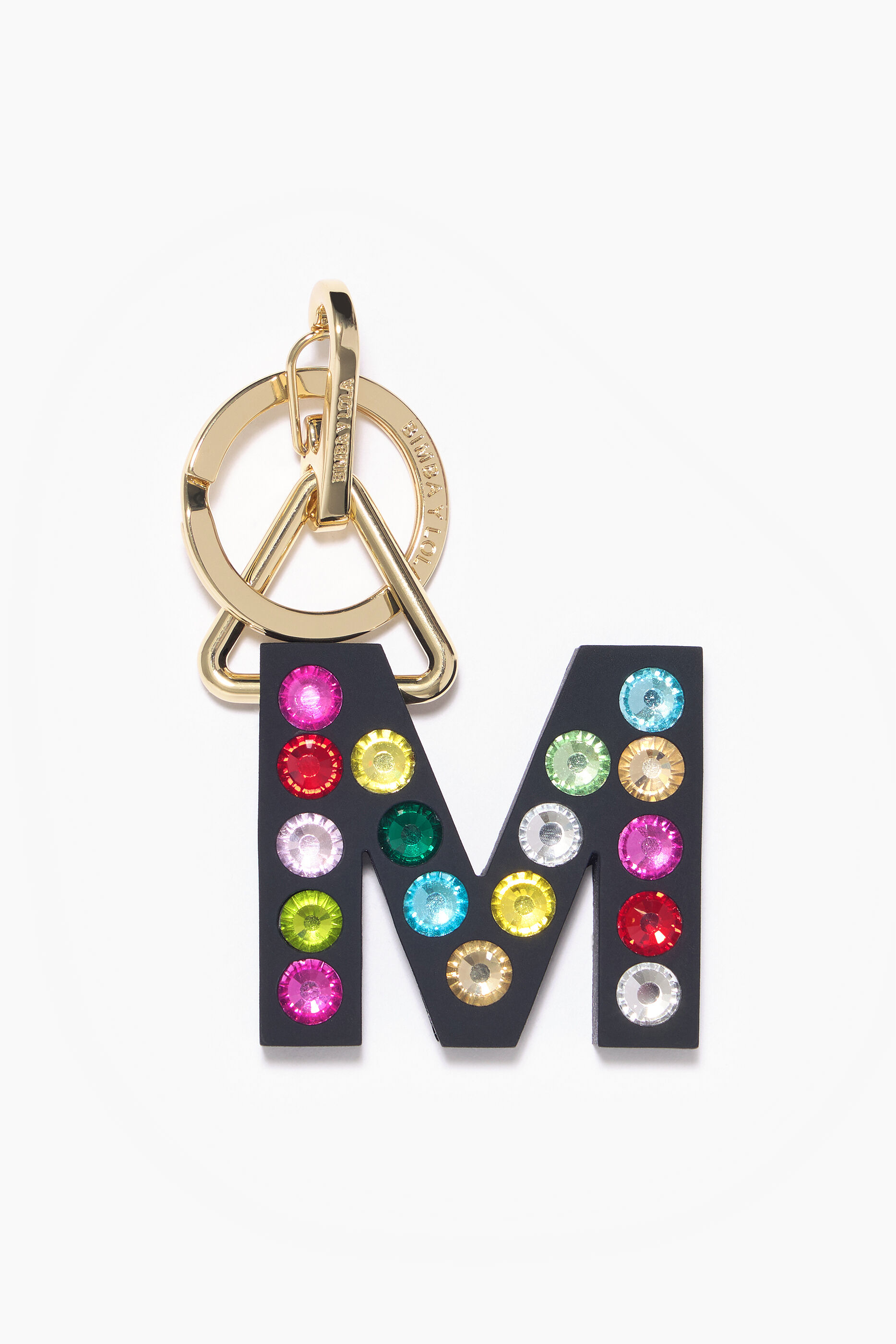 Letter M silicone key ring