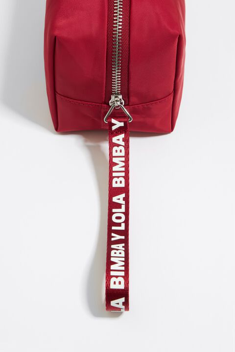 Bimba Y Lola logo-lettering Make-Up Bag - Red