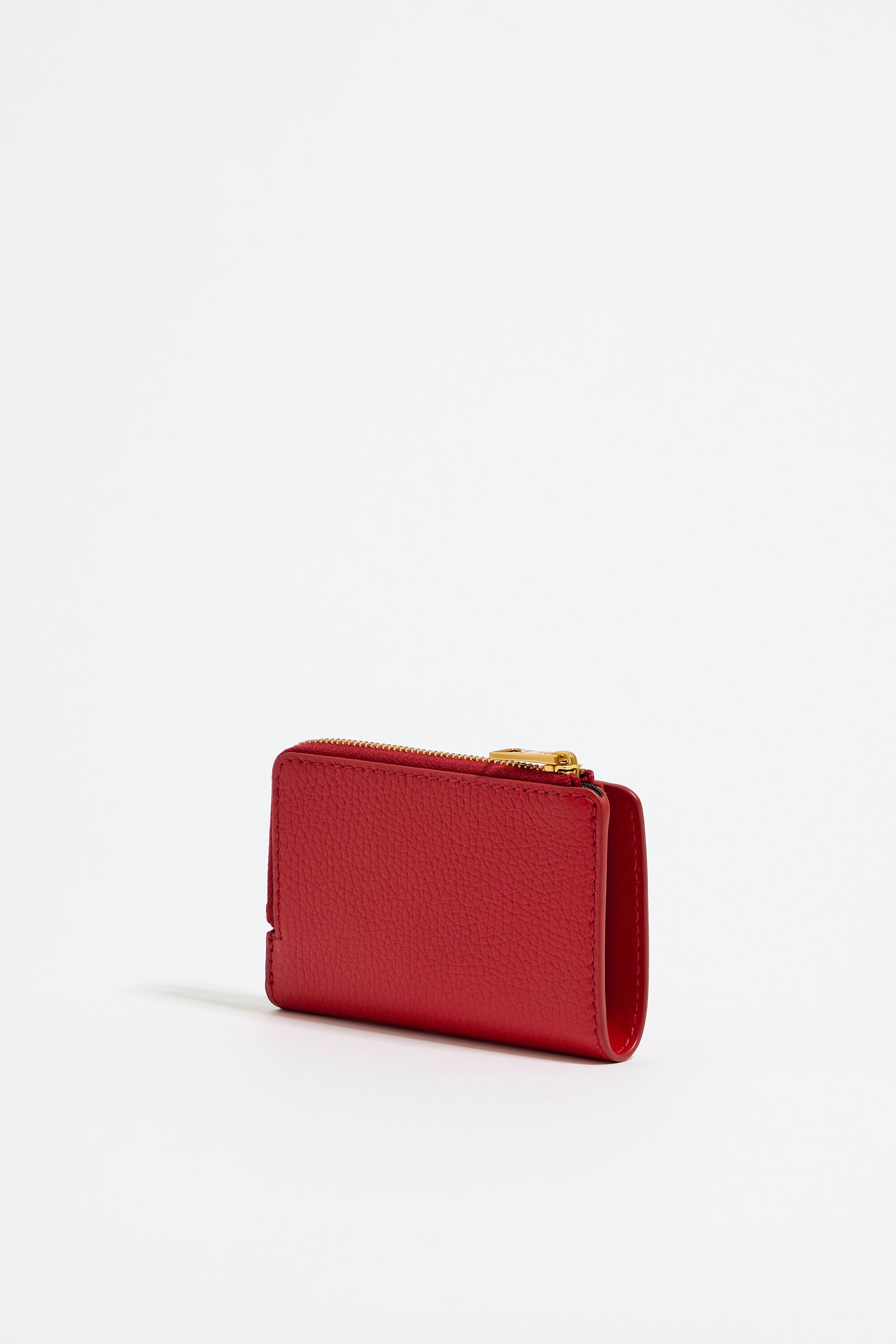 Red leather rectangular purse