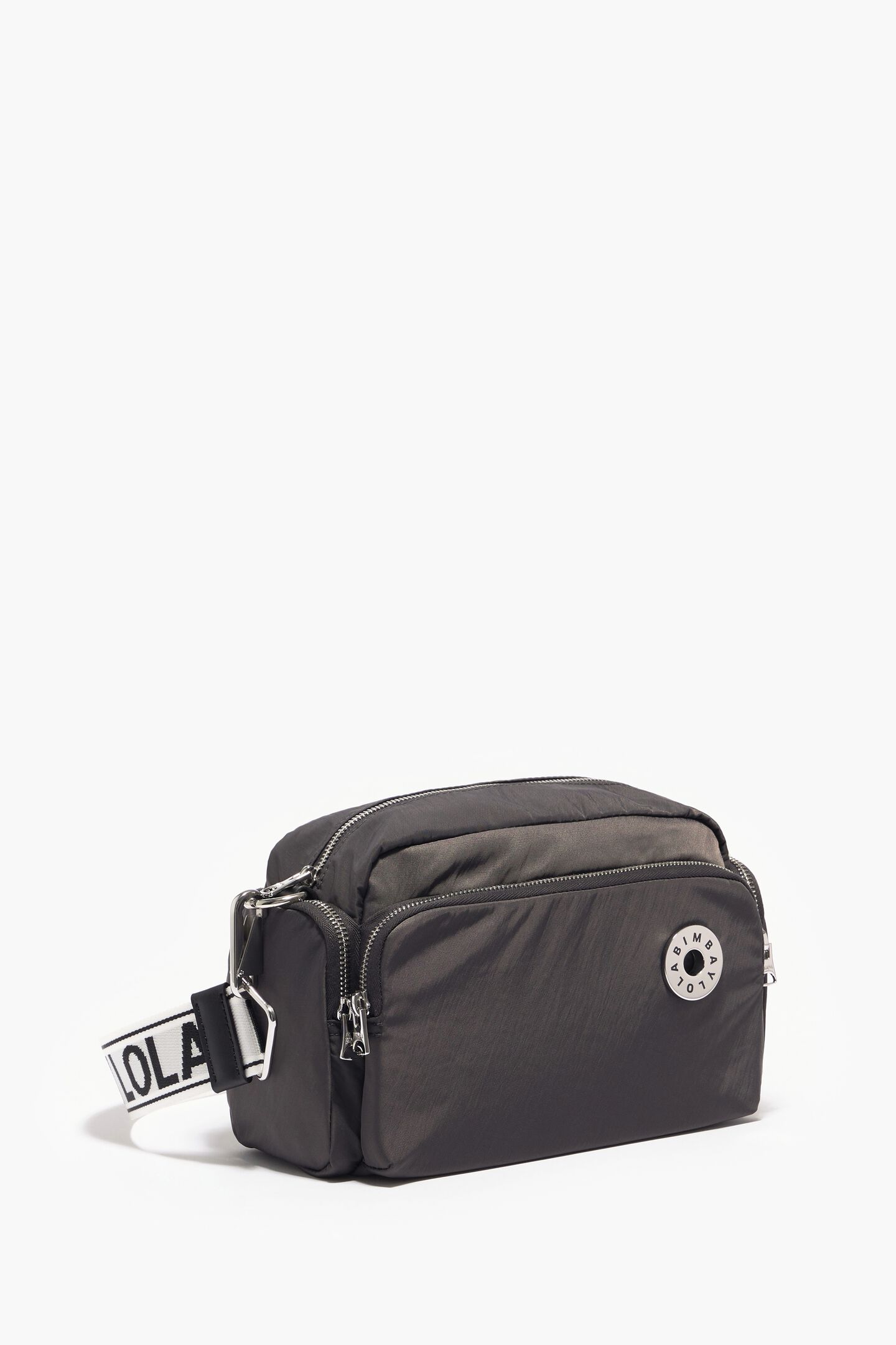 Shop bimba & lola S black nylon crossbody bag (231BBLJ1M.T2000) by