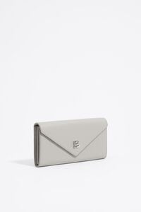 Light grey leather continental wallet