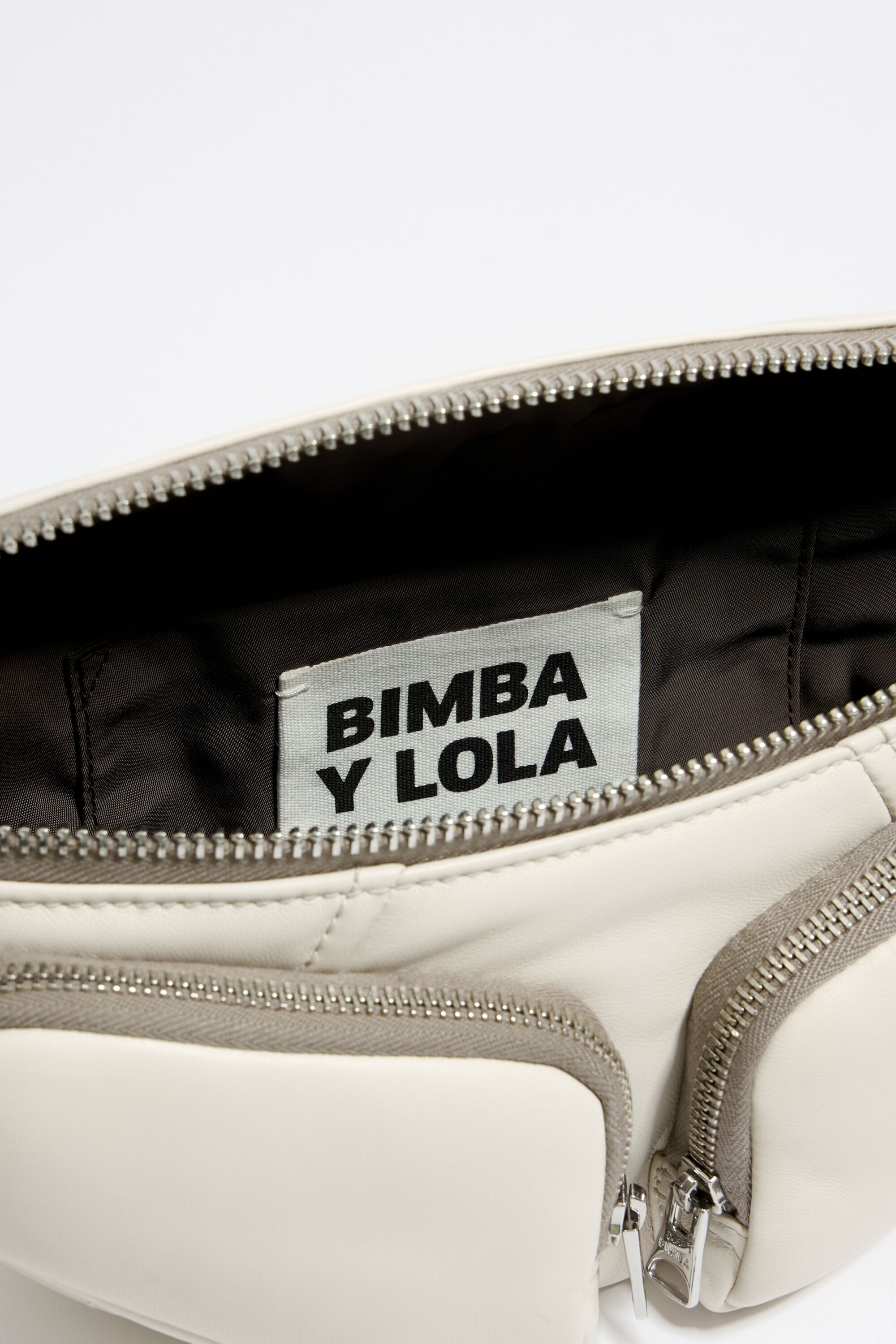 BIMBA Y Lola S Black Leather Pocket Bumbag Un