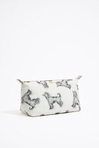 Neceser trapecio grande nylon print Galgo Lápiz gris