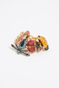 Butterfly, ladybug and bee chain bracelet