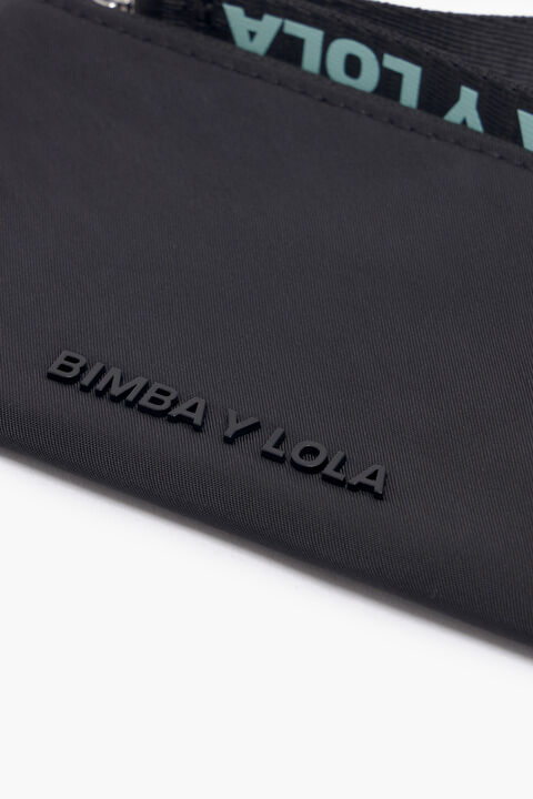Shop bimba & lola Black nylon curved coin purse (231BBH135.T4000