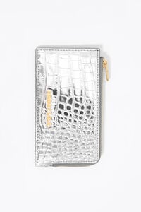 Silver mock croc card holder/coin purse