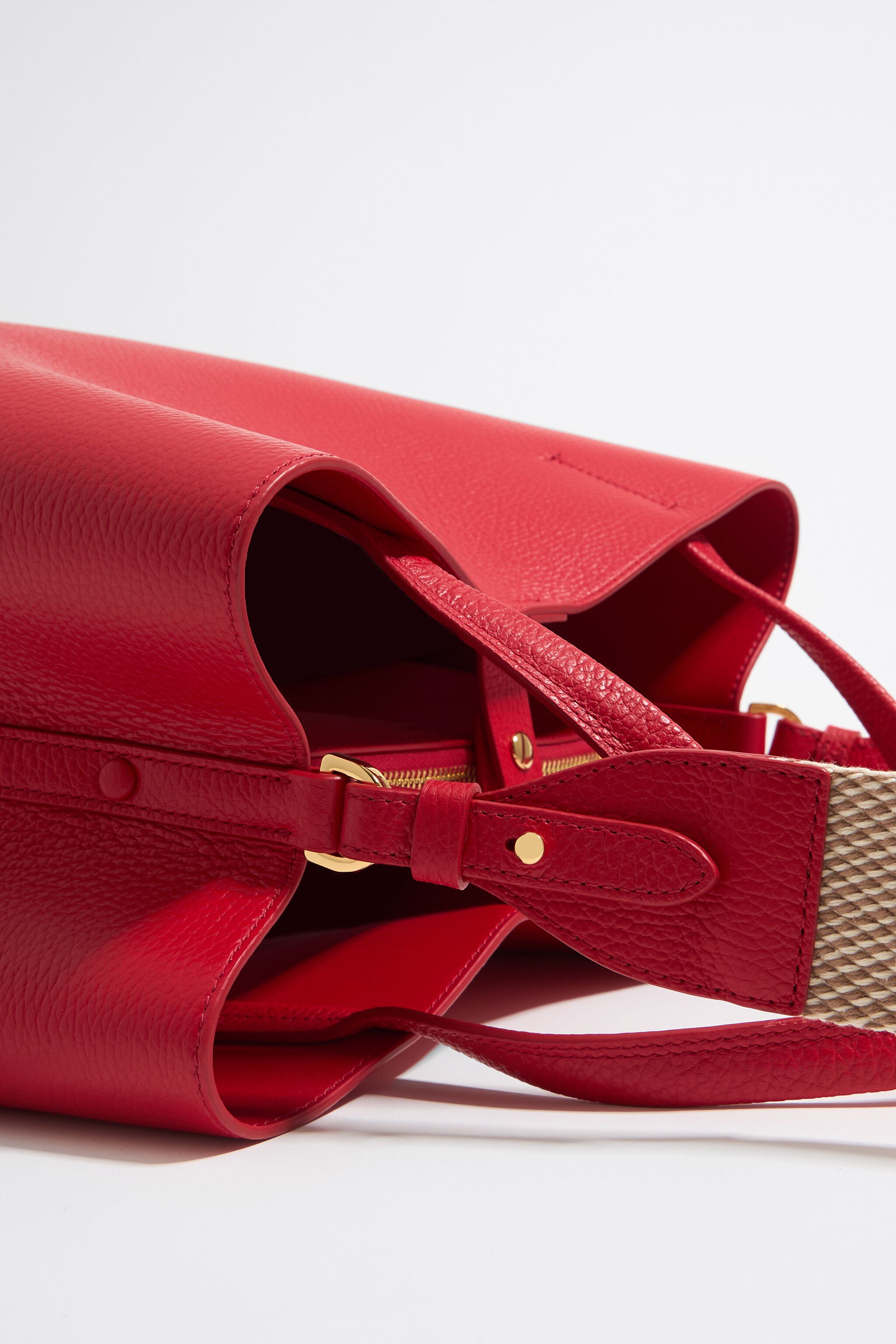 Large red leather Chihuahua bag