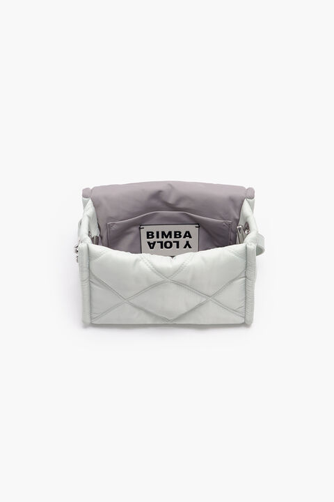 Bimba & Lola S Ice Gray Nylon Crossbody Bag, Grey