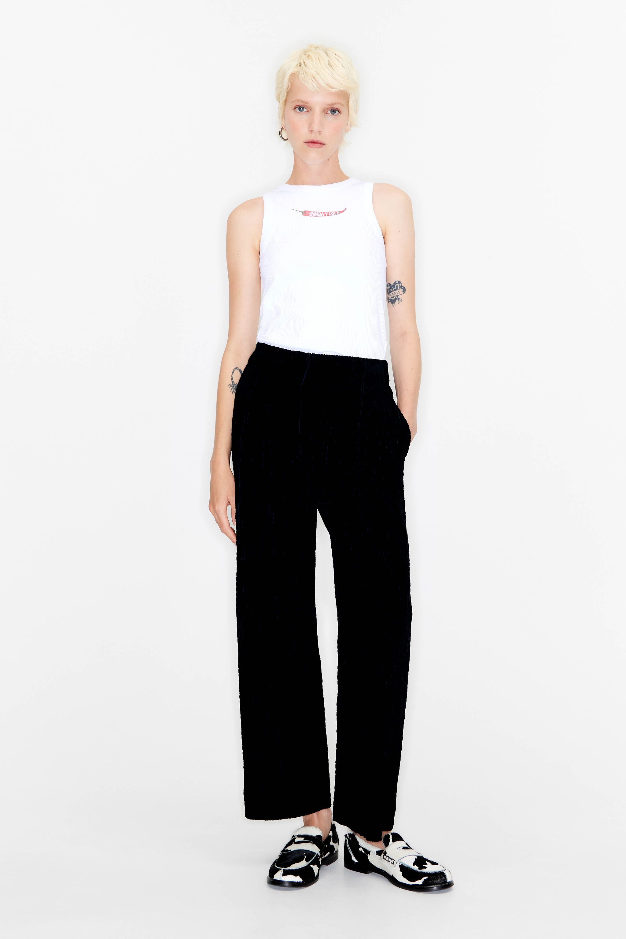 Navy Wide Leg Crop Trousers | Crazy Clearance