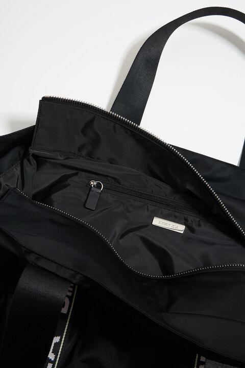 Black maxi shopper bag