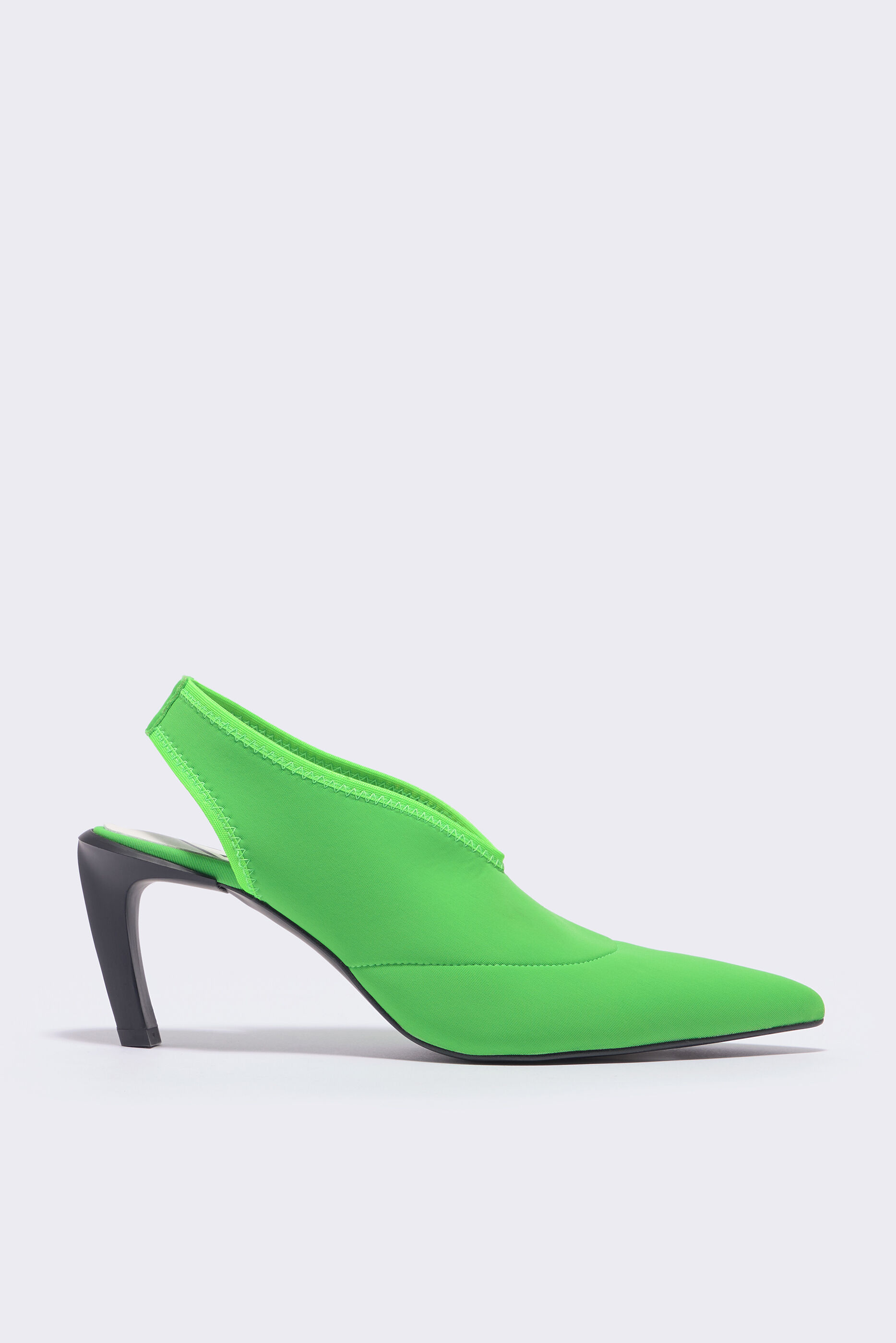 Green lycra court shoe