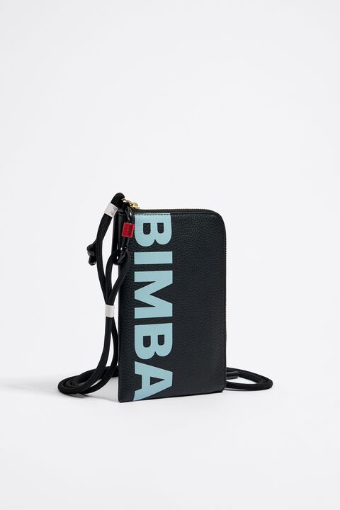 Bimba Y Lola Mini Leather Crossbody Bag in Black