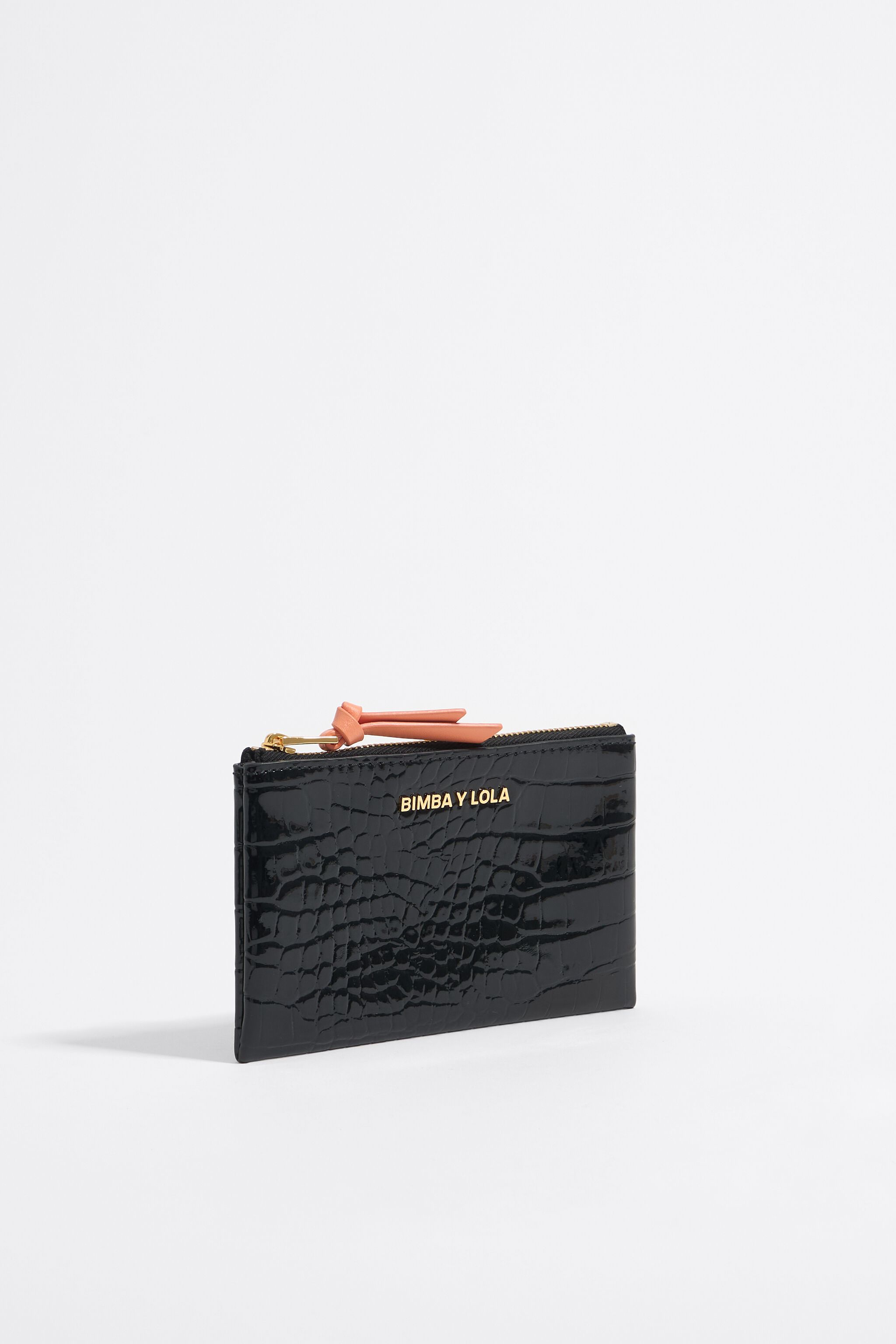 Coral nylon double purse