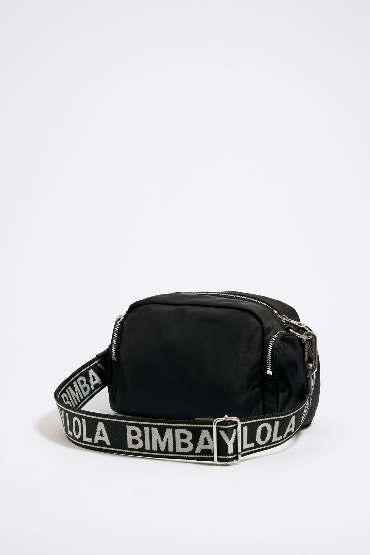 Bimba Y Lola Medium Anthracite Nylon Crossbody Bag