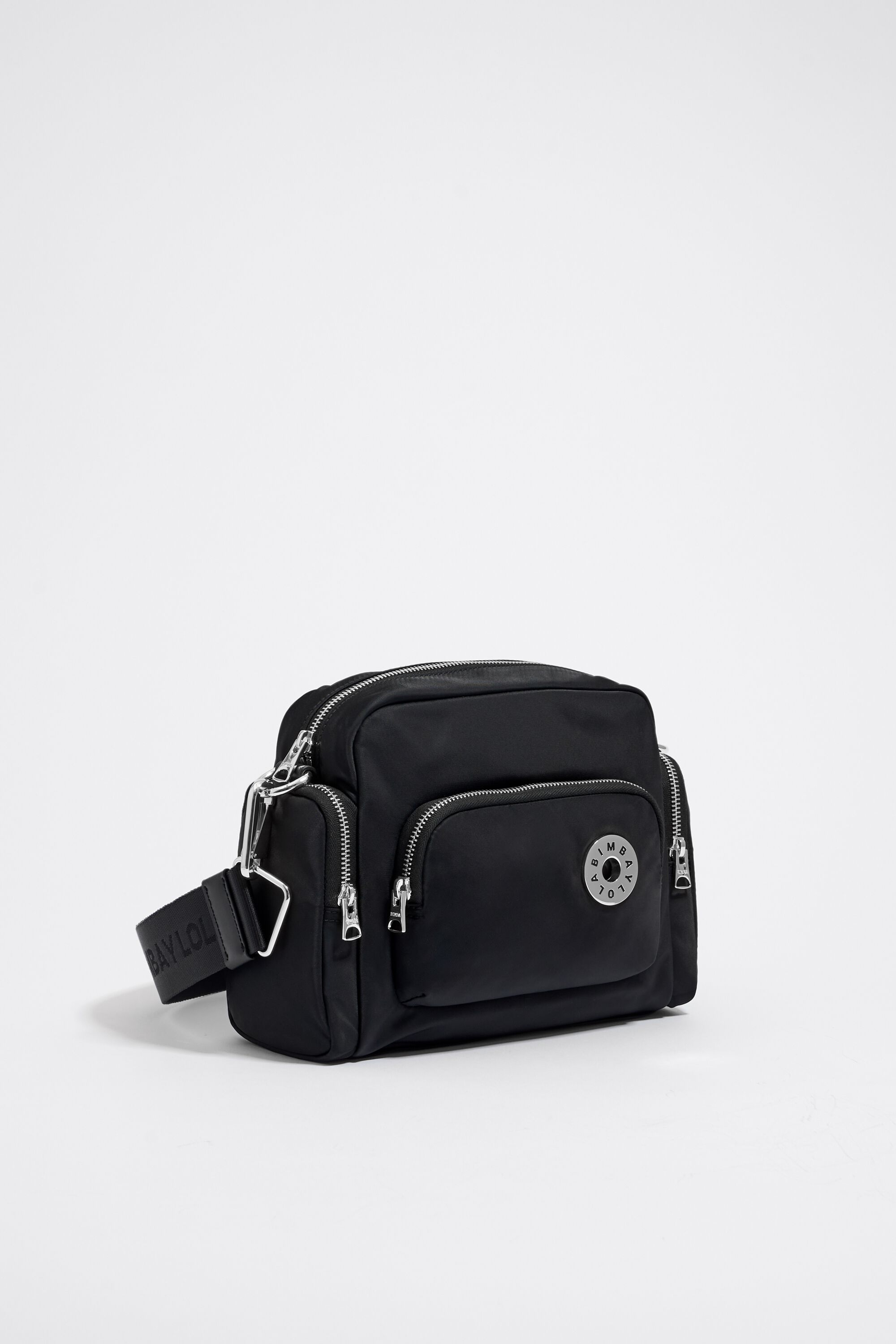 Shop bimba & lola S black nylon crossbody bag (222BBHJ1M.T1000