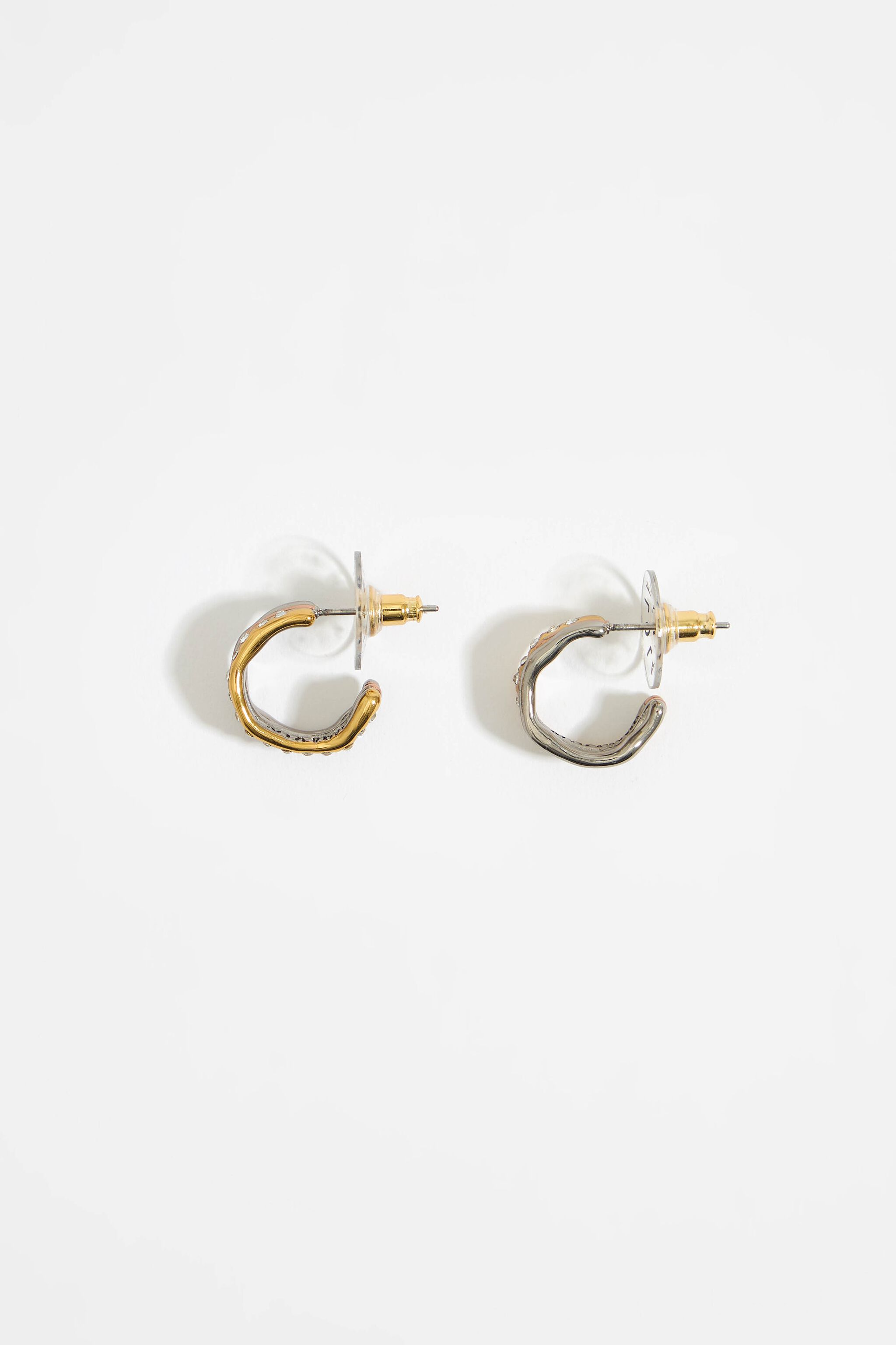 Mini Crystal Embellished Hoop Earrings - EFM25BGSTO - Sorrelli