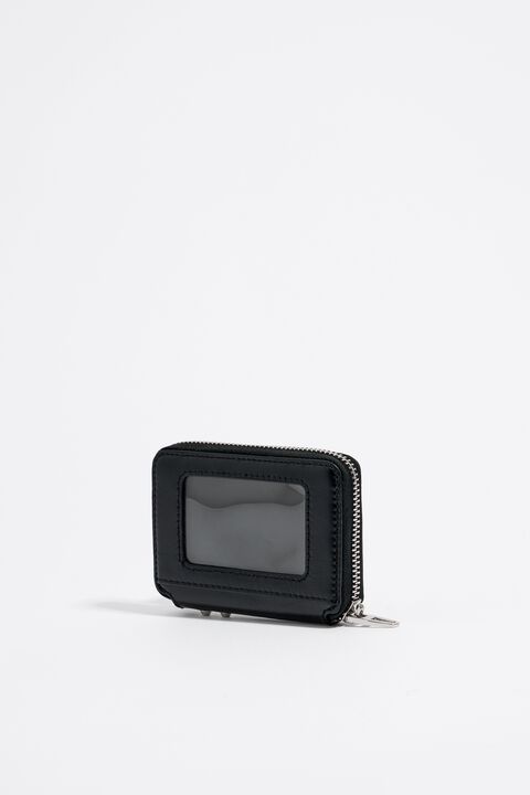 Black leather rectangular purse