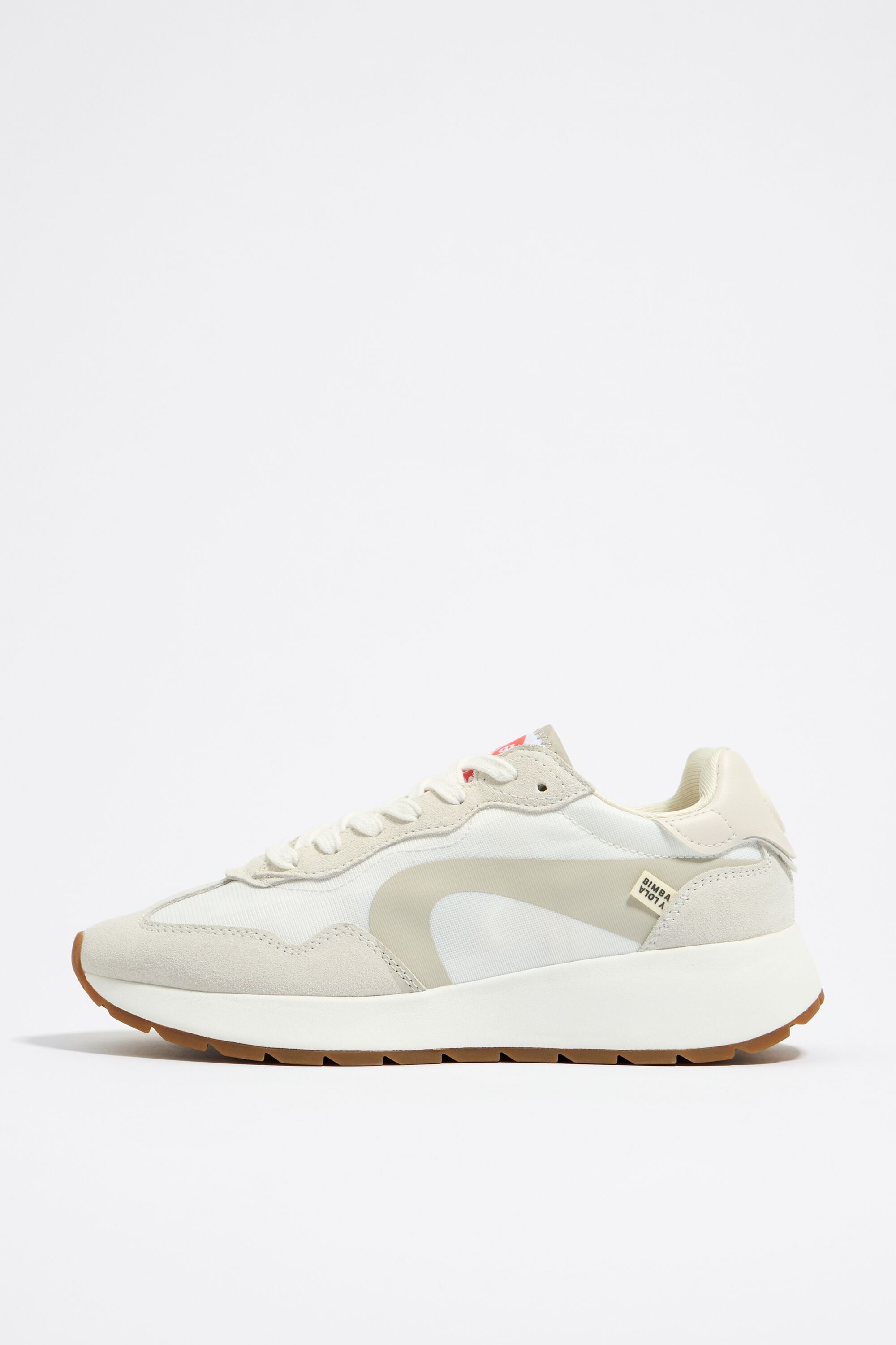 Bimba Y Lola Logo-embossed Leather Sneakers in White