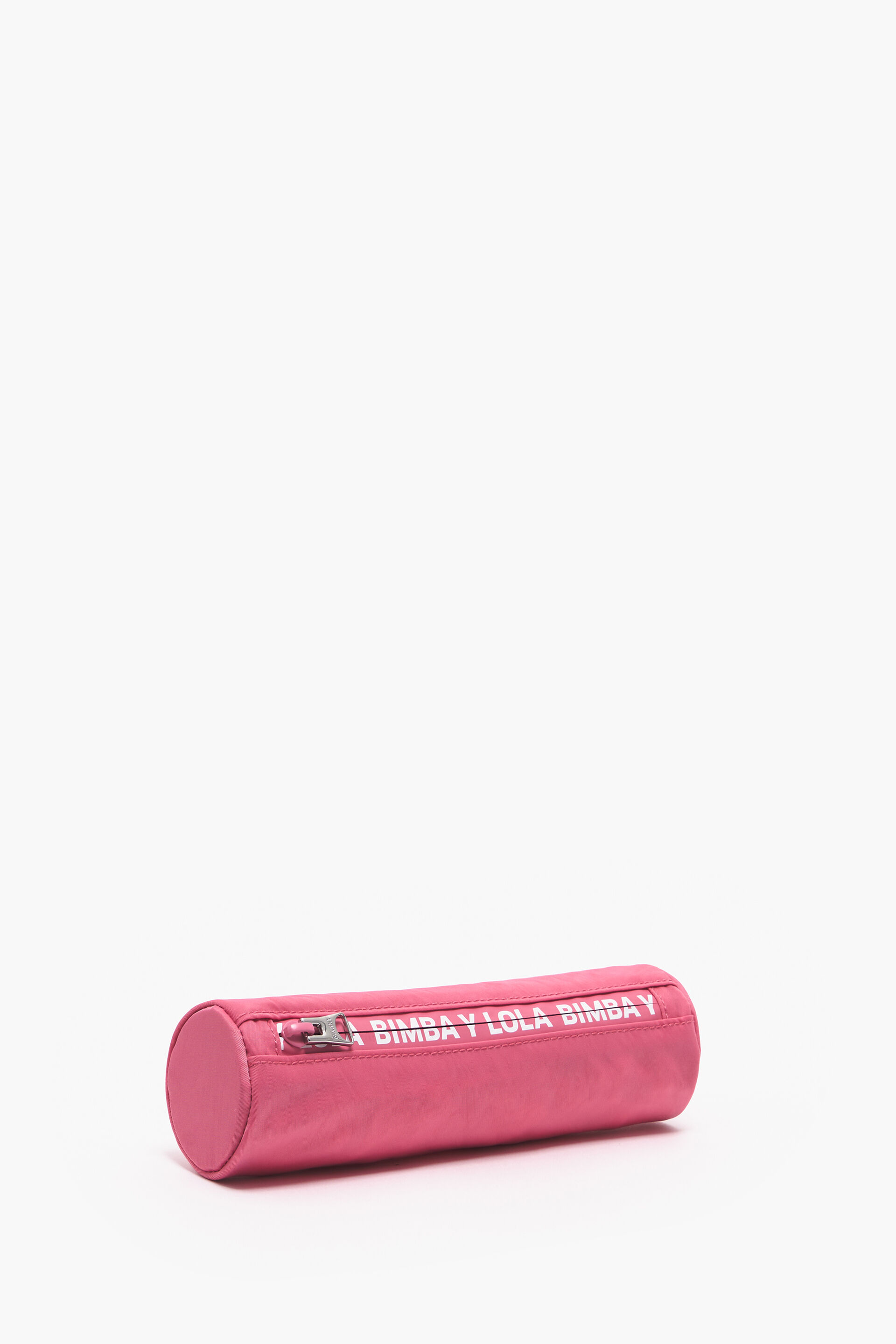 Detallado Humano márketing Estuche cilíndrico nylon rosa