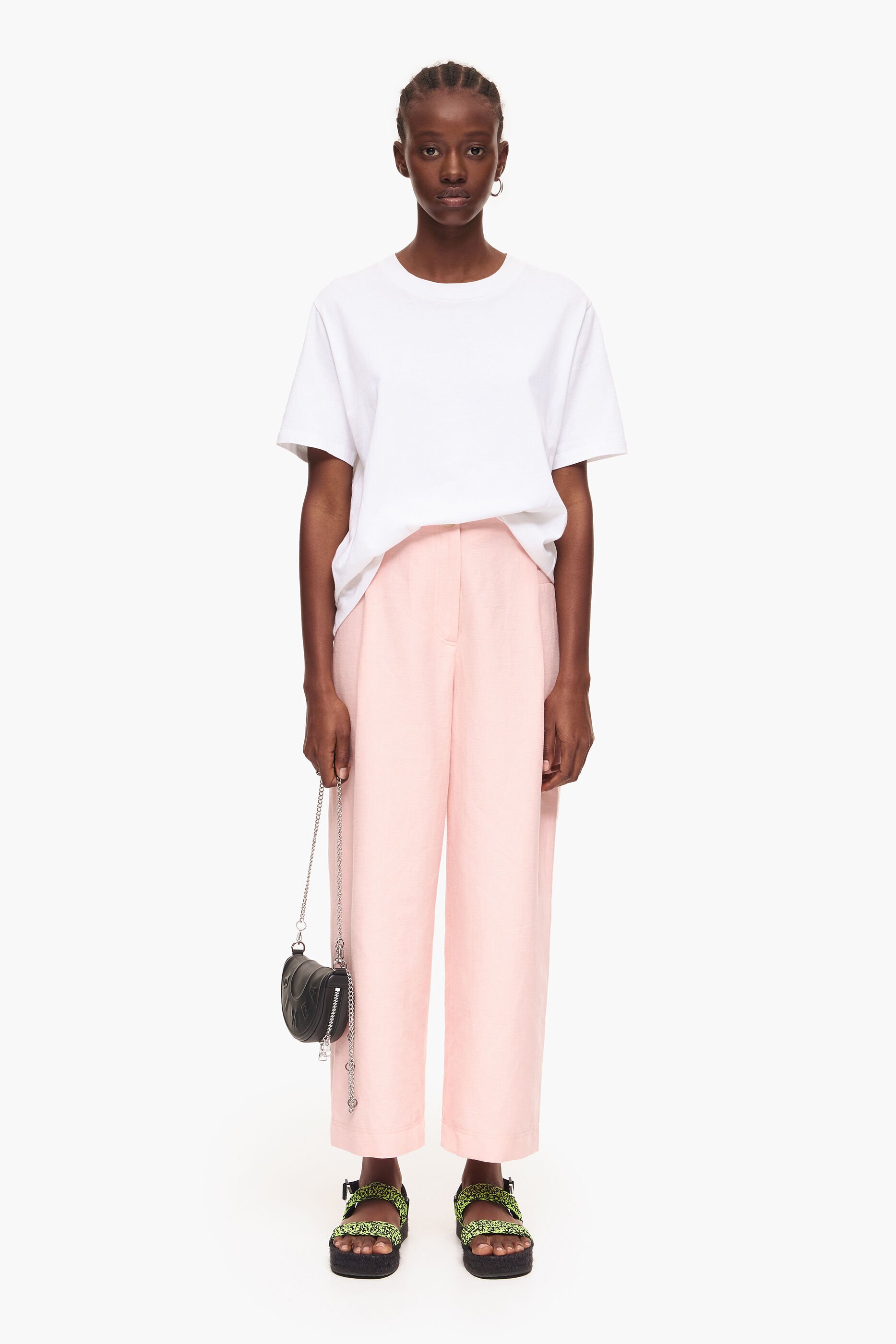 Xpose Trousers and Pants  Buy Xpose Women Dusty Pink Regular Fit Solid Linen  Trousers Online  Nykaa Fashion