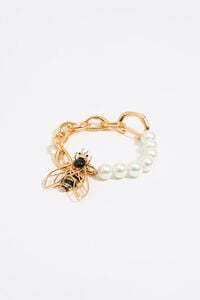 Bee pearl bracelet and chain