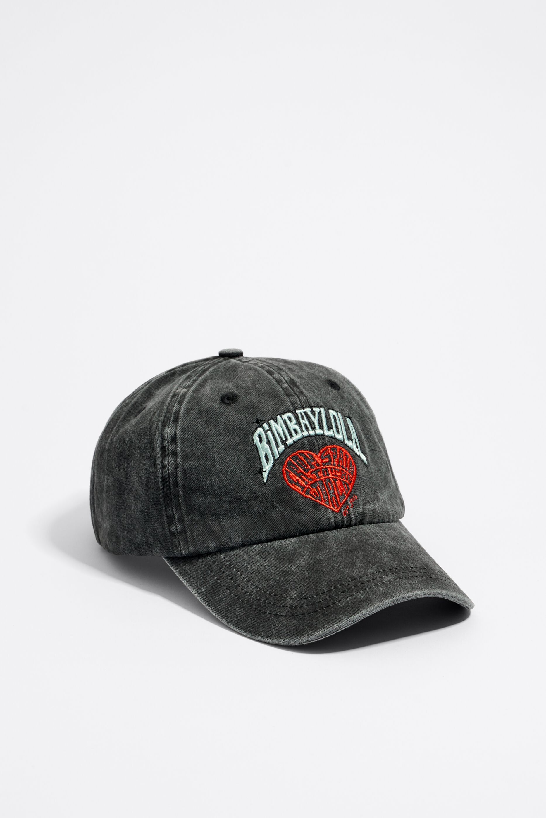 Black cotton heart cap