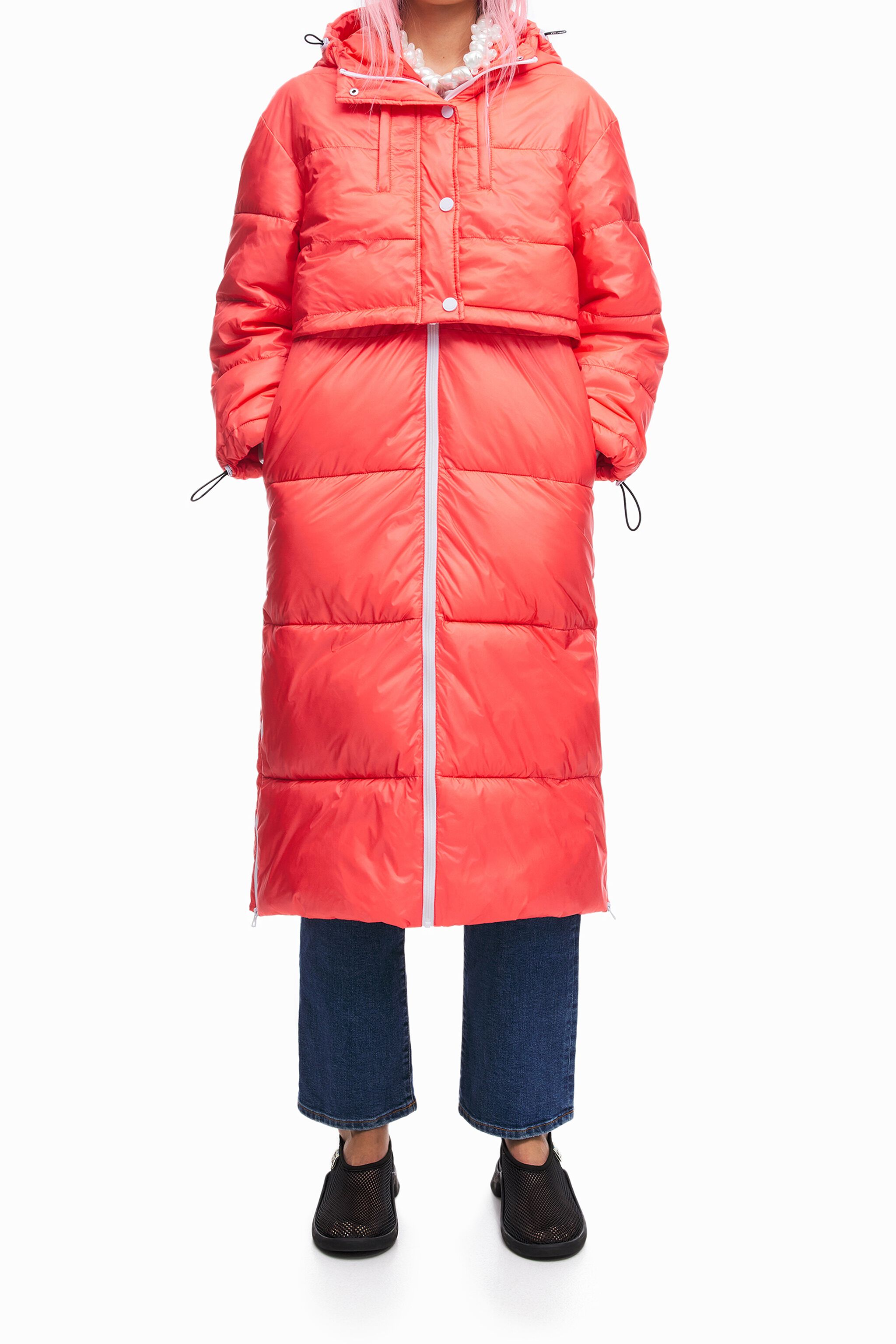 coral puffer jacket