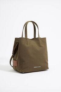 Large olive gabardine Chihuahua bag