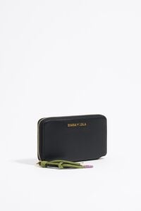 Black leather horizontal wallet